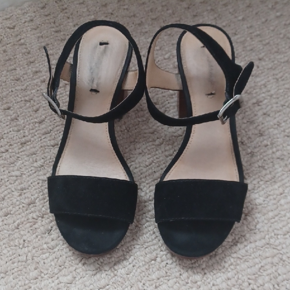 Frye Black Suede Women's Sandals